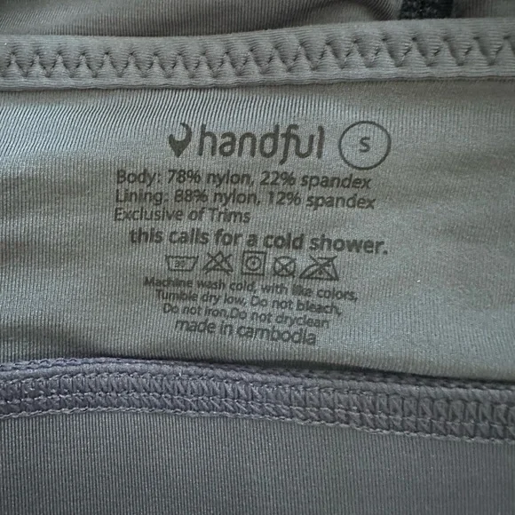 Handful Closer Front Zip Bra Size Small Sports Athletic In Night Swim Navy Color - Picture 7 of 7